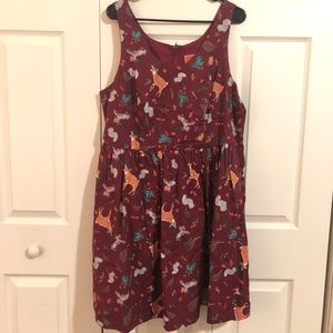 1X ModCloth Woodland Creatures Dress